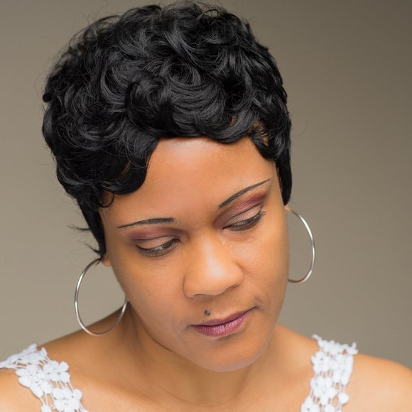 Wavy Curly Pixie w/ Lace Parting - Picture 5 of 8